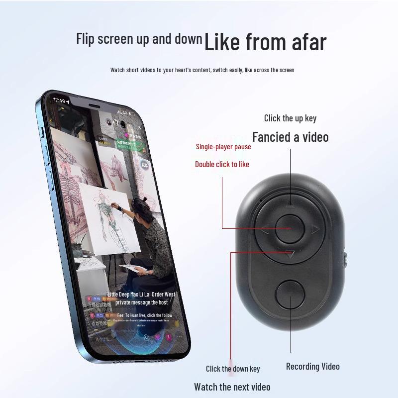 Telecomandă Bluetooth Universală pentru Fotografie Mobilă și Înregistrare Video