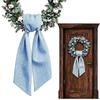 Gingham Canvas Wreath Sashes Cloth Scalloped Wreath Sash New Decorative Sashes  Door Decor Bow