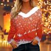 Dámské košile s dlouhým rukávem Roztomilé topy Vánoční potisky Trička Blůzy Ležérní Nadměrné velikosti Základní topy Pulovr