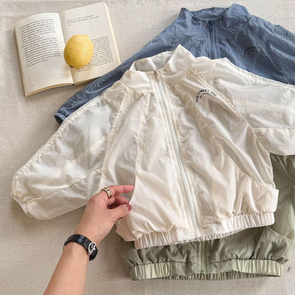 Sommer Kinder Sonnenschutzjacken Kinder Oberbekleidung Koreanischer Stil Unisex Kinder Freizeit Dünne Mäntel