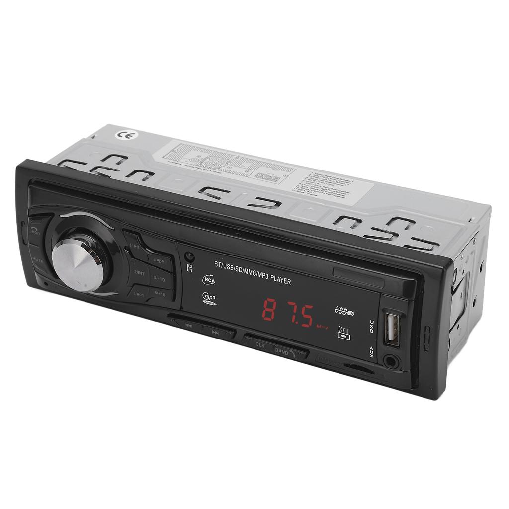 Car Bluetooth MP3 LED Stereo Music Player Multimedia Support U Disc USB Steering Remote Control