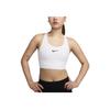 Nike Padded Longline Sports Bra Solid Color Logo Pad Racerback Sleeveless Sports Underwear Women underwear White FN2729-100