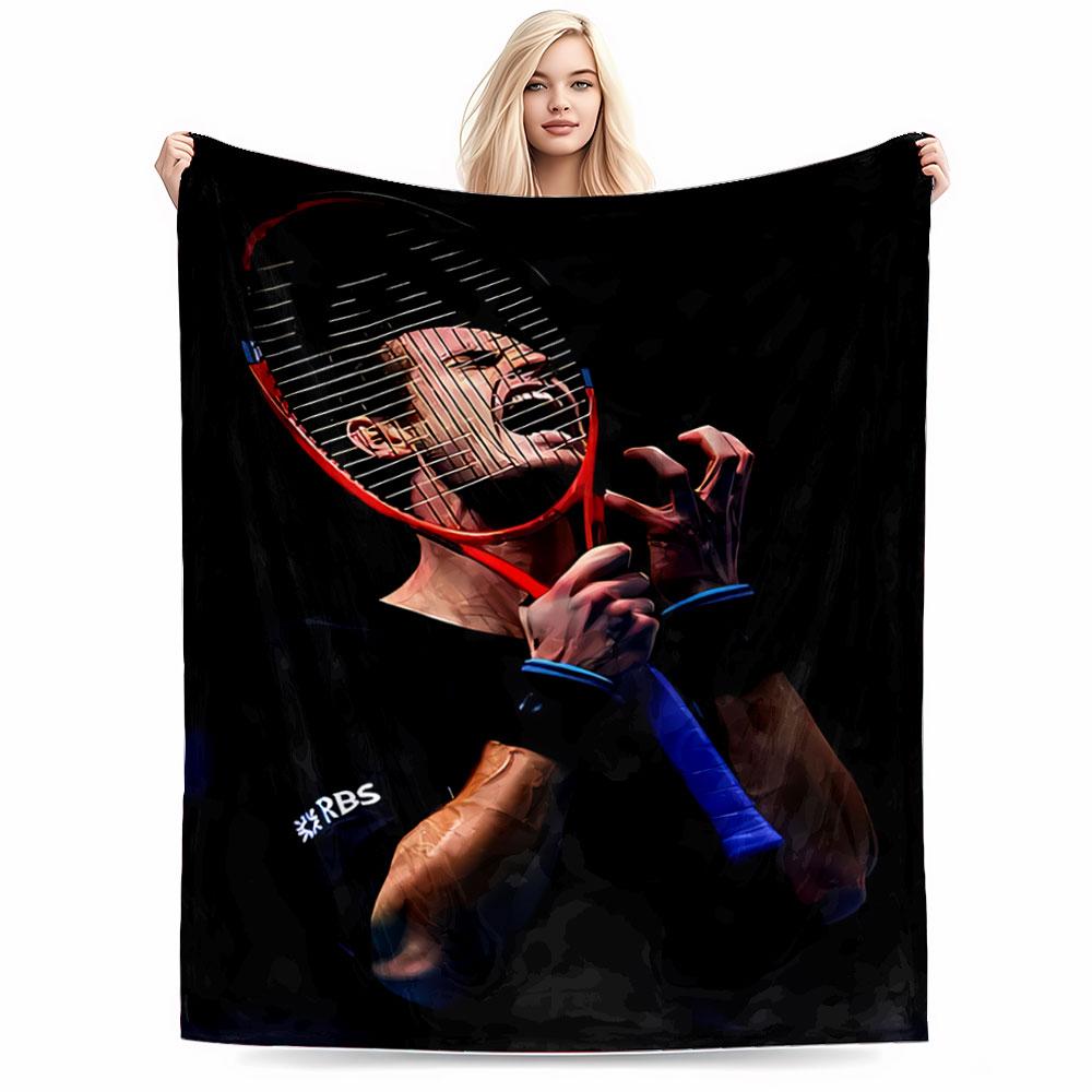 Tennis Passion Artwork Blanket for All Seasons Blanket Lunch Break Throw Gift