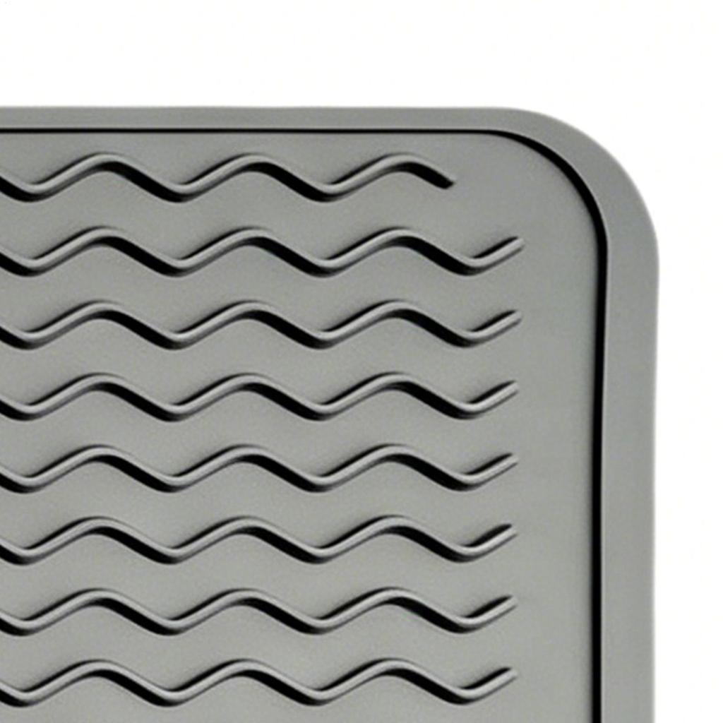 Silicone Dish Drain Mat Heat-resistant Drying Dish Mat Non Slip Countertop Drainage Pad Plate for Kitchen Living Room Sink