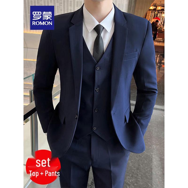 ROMON Men s Slim Fit Business Suit Set 3XL