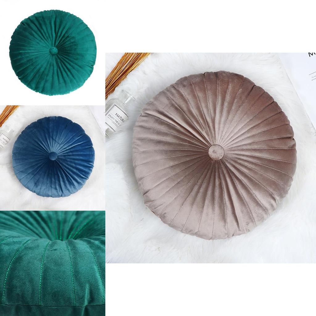 Cozy Round Pumpkin Back Seat Chair Cushion With Soft Velvet Touch And Durable Design
