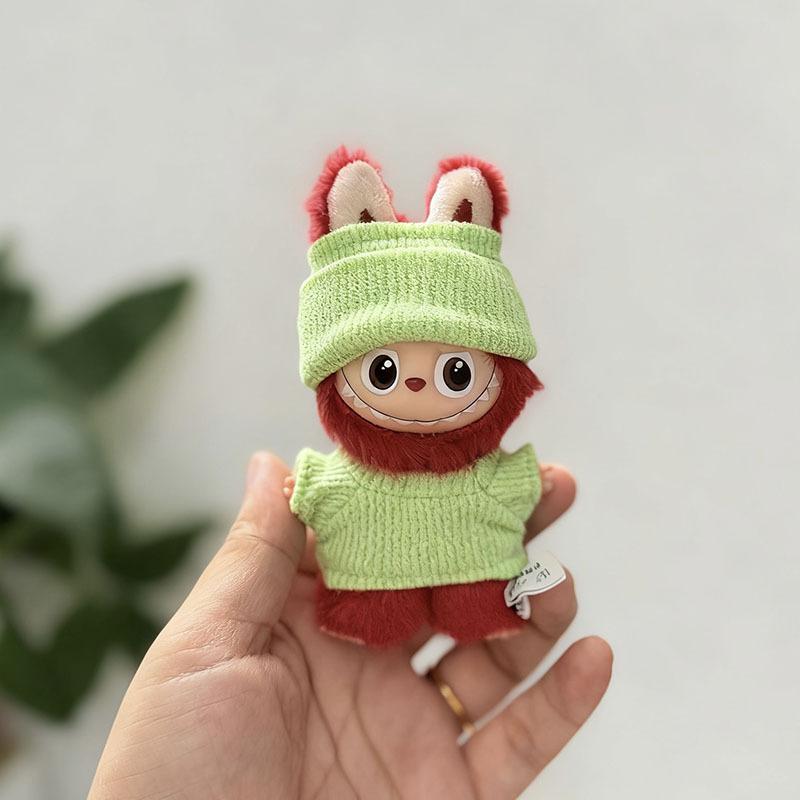 Mini Version 4.0 Vinyl Face Plush Blind Box Doll Clothes Christmas Set Small Nose Gaga Heart Bottom Password