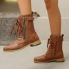 Fashion Women's Boots Winter PU Leather Fashion Boots Women's Nude Boots Large Size Casual Warm Women's Shoes Zapatillas