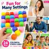 24 PCS Cube de Stress TPR Rempli de Farine Jouet Sensoriel Anti-Stress Nouveau Jouet à Presser Fidget École