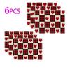 4pcs/6pcs/8pcs Valentine's Day themed placemats, linen placemats for home kitchen restaurant, fashionable print, table mats for holiday parties
