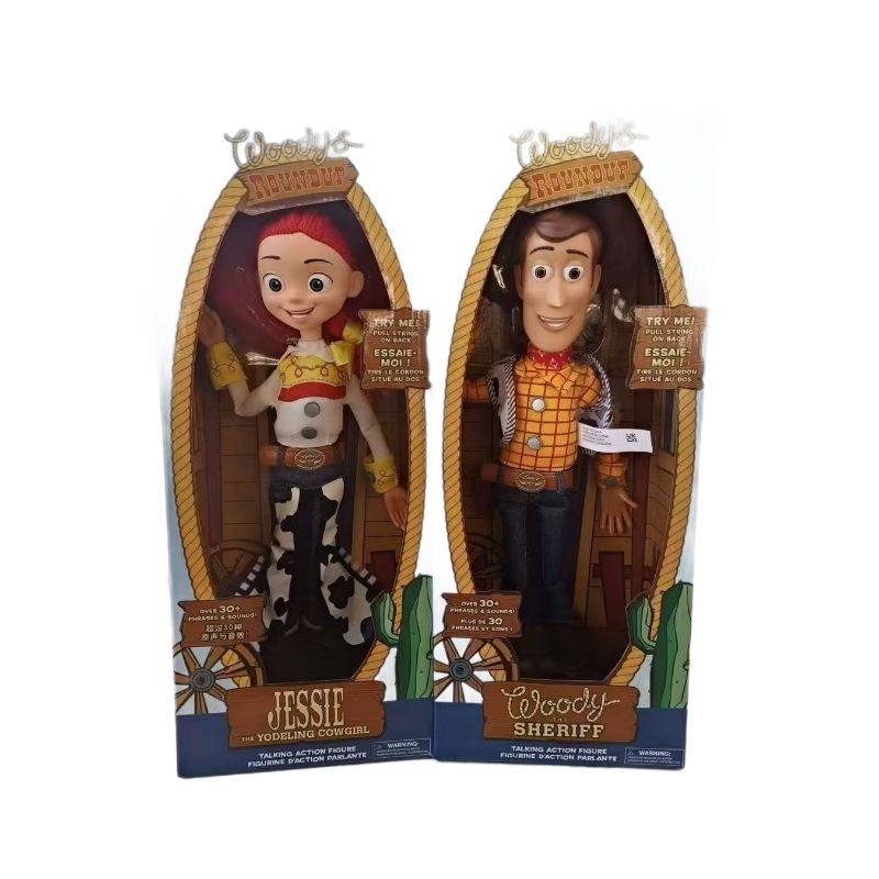 Toy Story Buzz Lightyear Actionfigur Sprechender Woody Sheriff Cowboy Jessie Slinky Hund Spielzeug für Kinder