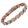 Eco-friendly European & American Fashion Detachable Magnetic Stone Bracelet with Diamond Inlays; Adjustable Women's Alloy Bangle.