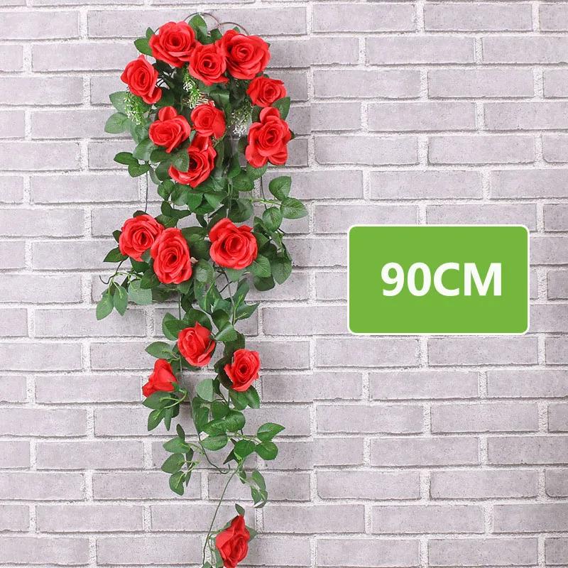 Hanging Artificial Silk Morning Glory Imitation Flower Vine Wedding Garden Decor Fake Plant Vibrantly Color Flower Wall Decor
