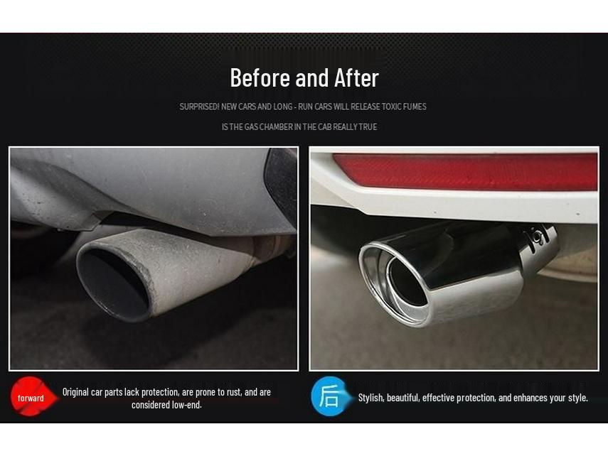 Compatibele uitlaatpijp en sierkap voor Toyota Yaris L en Vios FS modellen van 2014-2022.