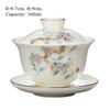White Jade Porcelain Tea Bowl, Tea Cup and Saucer, Gaiwan, High-End Chinese Household Tea Set, Ceramic Puer Teacups, Tureen