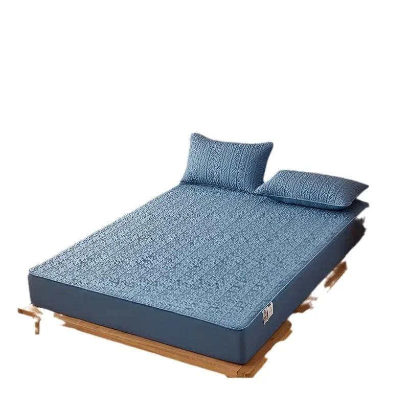 Pure Cotton Quilted Mattress Pad Topper Customized Anti-bacterial Queen King Size Bed Pad Protector Cover Without Pillowcase
