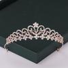 Rose Trendy Color Gold Tiaras And Crowns Pearl Crystal Princess Diadems Sale Queen Wedding Bridal Hair Accessories Headpiece