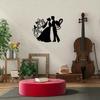 Metal Wall Art Valentine Bride & Groom Sign, Aesthetic Hanging Ornament, Wedding Metal Decor for Home Room