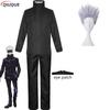 110-3XL Black / Blue Gojo Satoru Cosplay Costume Eye Patch Wigs Glasses Anime Halloween Party Unisex Uniforms