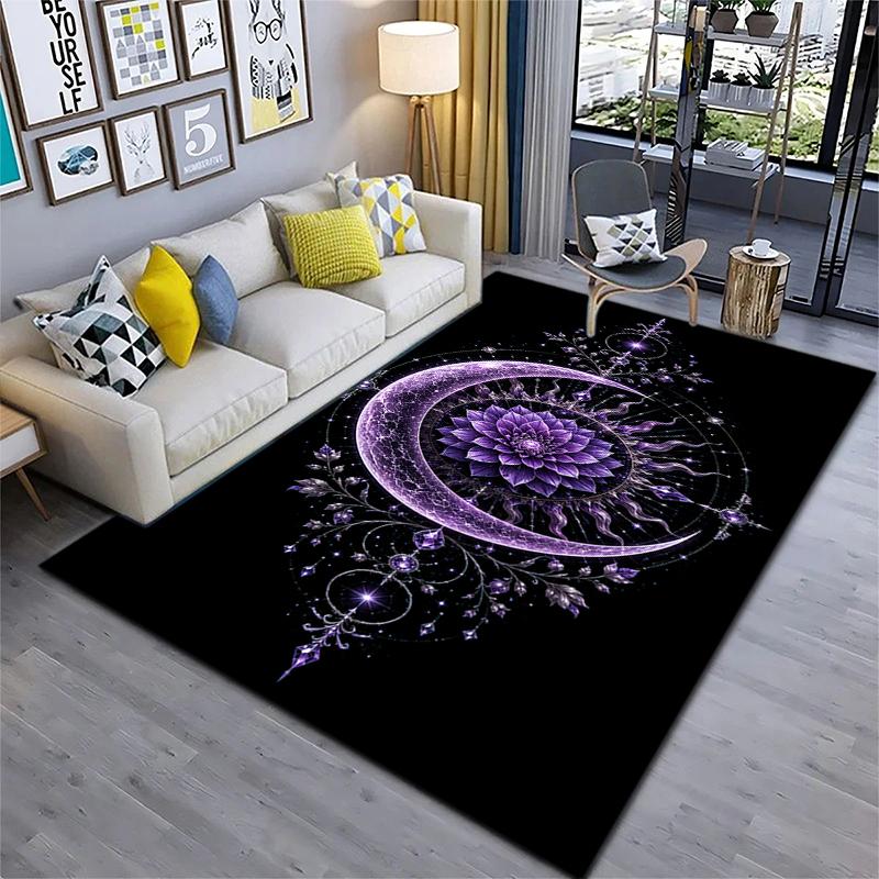 Mystical Lunar Phases Art Print Carpet Floor Mats Printing Christmas Gifts Fashion Art