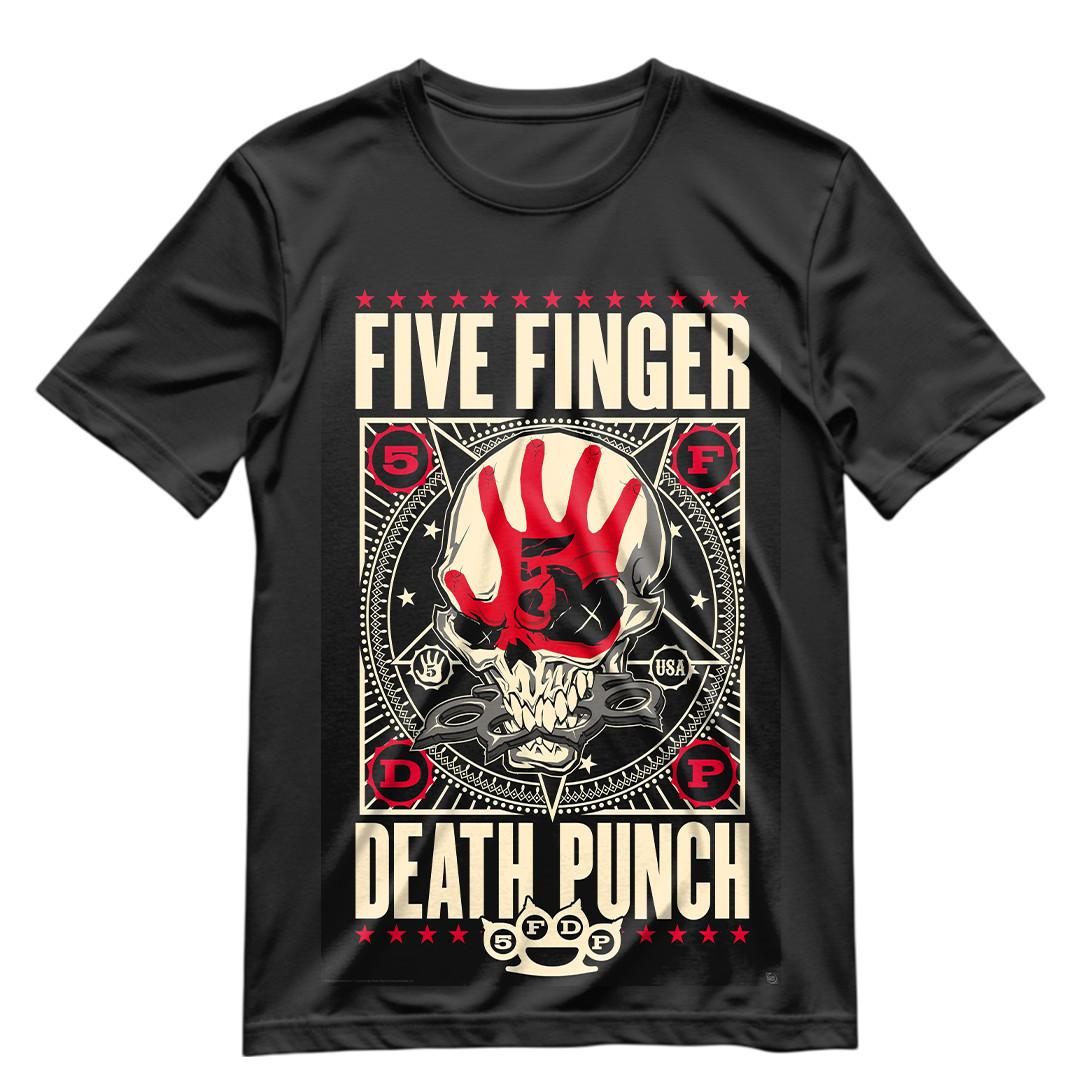 Five Finger Death Punch T Shirt FFDP Fan Graphic Shirt Heavy Metal Tee S-XXXL 3XL