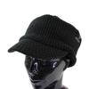 Avirex Knit Size OSLO Knit Made with Kracarbo Trendy Gift Cap, L, Men's & Women's, Hat, Yarn, Popular, Brand, Autumn/Winter (Black)