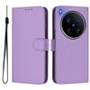 For Vivo X200 Ultra 5G Case Solid Color Wallet Leather Phone Cover with Strap