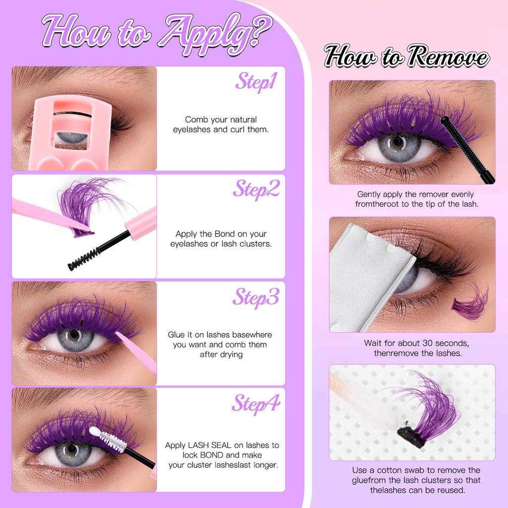 Color Diy Duo Hair Large Capacity Eyelash Book Natural Thick D Song Segmented False Eyelash Set