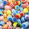 10mm Round Transparency Resin Beads Stripe Spacer Beads For Children Handcraft Department Diy Button Accessories 100pc/lot