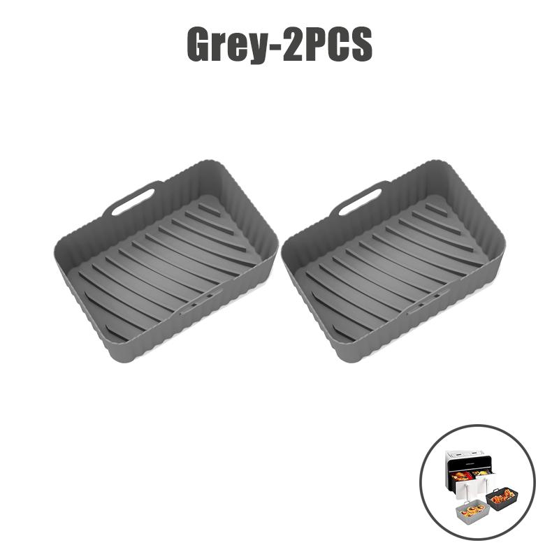 Food Grade Air Fryer Silicone Liners for Ninja Dual Air Fryer Non-Stick Air Fryer Basket Accessories for Ninja