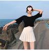 Japanese College Style A-Line High Waist Pleated Skirt - Slimming, Anti-Exposure, Solid Color, Girly Skirt for Spring and Autumn.