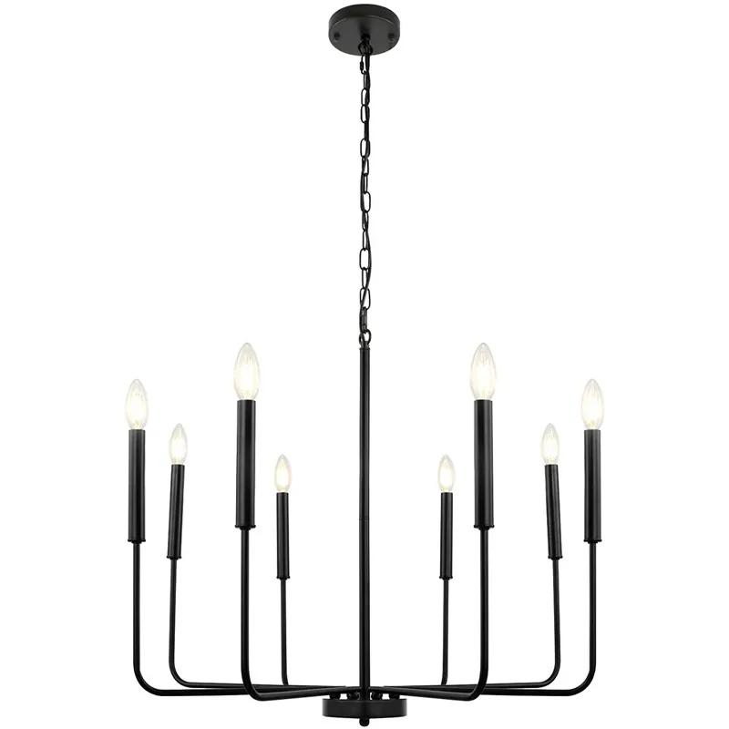 American style modern light luxury Chandelier brass candle Chandelier Restaurant Hotel room decoration ceiling hanging lamp