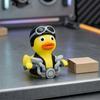 Spartan Warrior Duck Figurine, 3D Printed Motorcycle Rider Duck Statue, Cartoon Yellow Duck Tabletop Ornament, Gift Duck Lovers