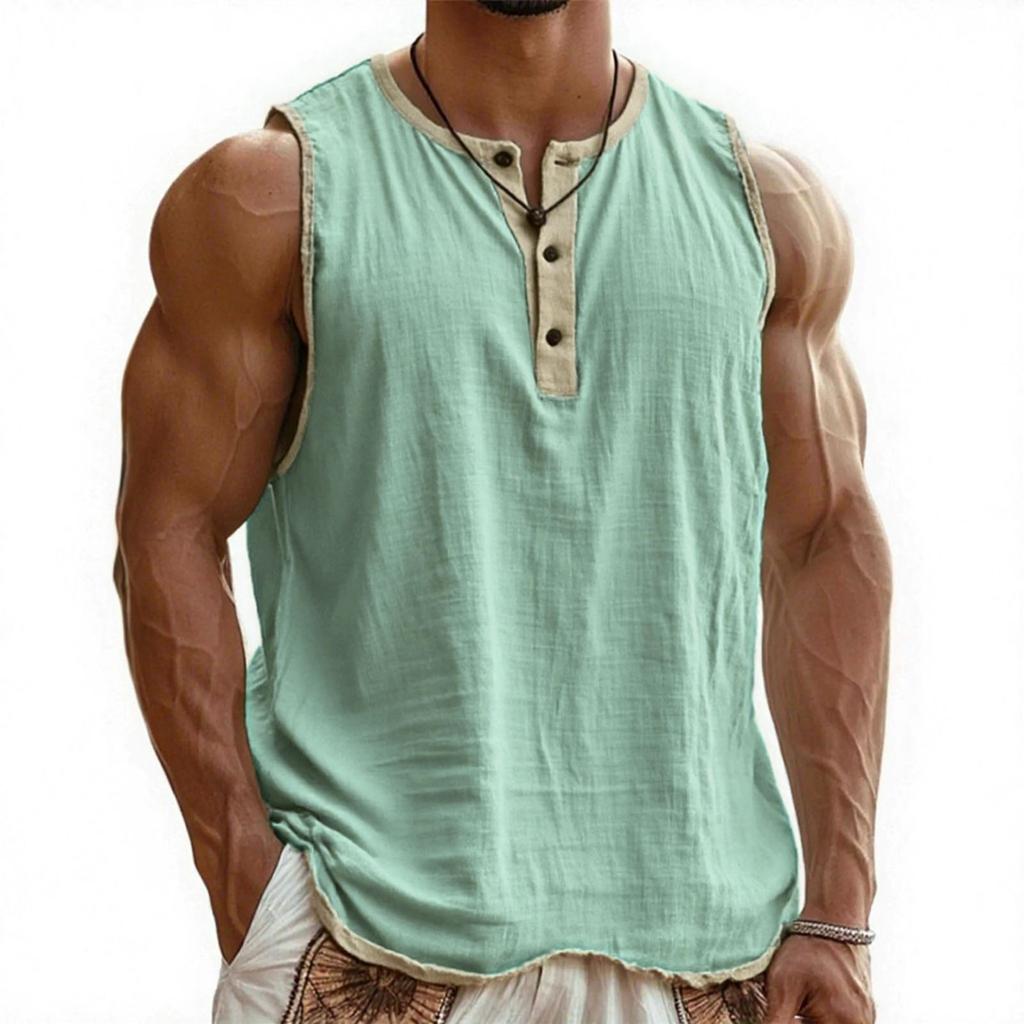Man  Leisure  Sleeveless  Vest  Breathable