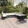 Day and Night - Day and Night Garden Furniture Set 11 Pieces Black Synthetic Rattan Cushions