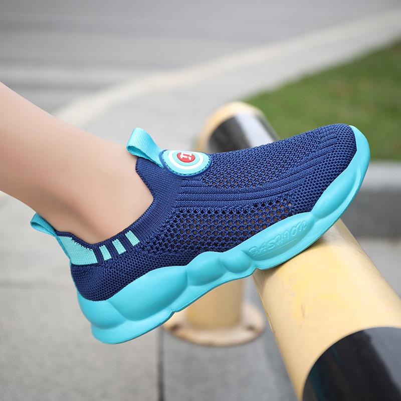 Classmates Summer Children's Mesh Sneakers Boys' Single Mesh Shoes Boys' Running Shoes Middle and Older Children's Lazy Shoes