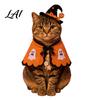 Mantello Decorativo per Animali Domestici Costume da Strega per Gatto di Halloween Mantello Fantasma Carino Costume Divertente per Feste Abbigliamento per Festival Cosplay da Gattino per Accessori Festivi