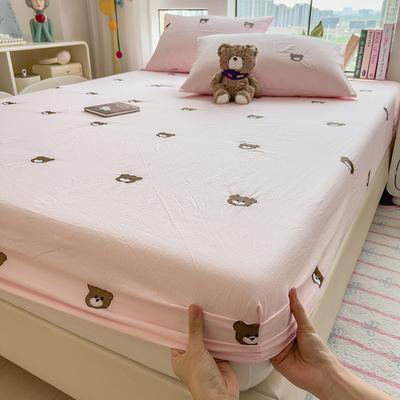New Style Fitted Sheet Single Piece Embroidered Design Fitted Sheet Cover All-inclusive Non-slip Sheets Dormitory Single Fitted Sheet