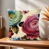 Flower Soft Pillow Case Exquisite For Sofa Living Room Retro Home Office Decor Protective Covers Style Without Art Pillow-Insert