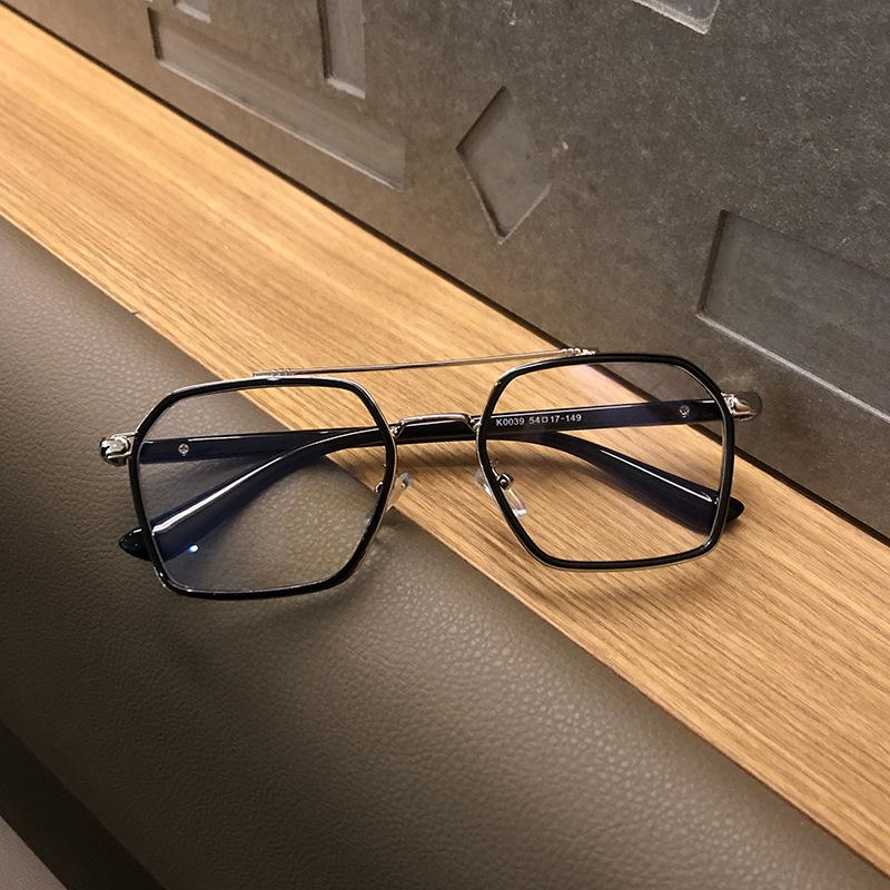Blue Light Blocking Glasses Women Vintage Retro Style Polygon Shape Women'S Glass High Quality Glasses Male