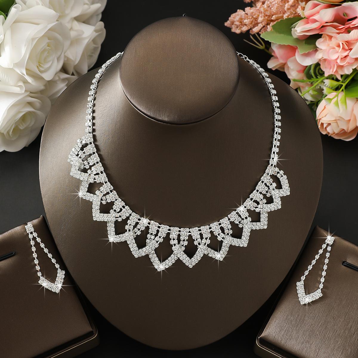 

Women s Design Geometric Necklace Earrings Bracelet Ring Jewelry Set Wedding Banquet Party Holiday Gift