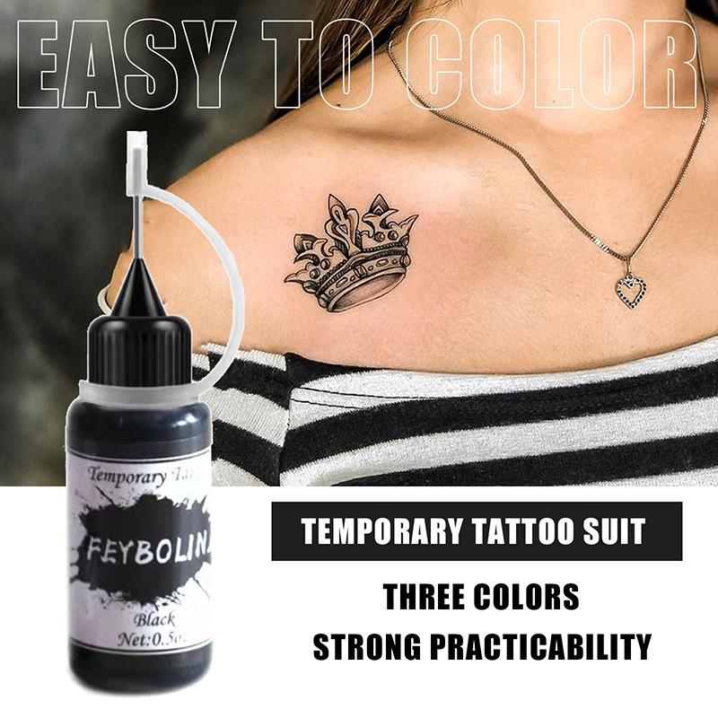 Temporary Tattoo Indian Henna Tattoo Ink Body Art Paint Semi-Permanent Makeup Pigment No Pain Eyebrow Eyeliner Beauty Supply Diy