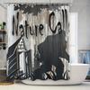 Nature's Beauty Shower Curtain Wildlife Print Bathroom Decor for Home Decoration