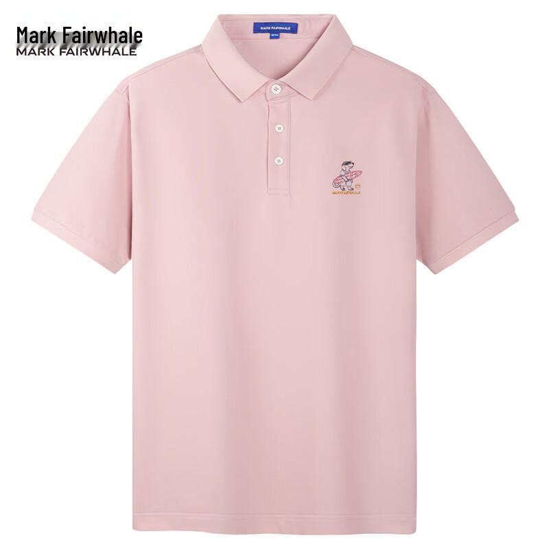 Mark Fairwhale Men's Cartoon Embroidered Short Sleeve Polo Shirt
