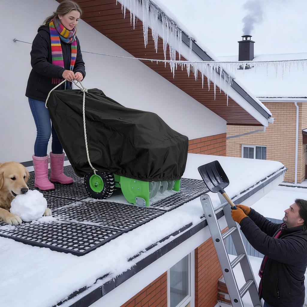 Snow Blower Cover Non-Slip Heavy Duty Oxford Cloth Snow Thrower Protective Cover For Yards Gardens Lawn Party Outdoor Courtyards