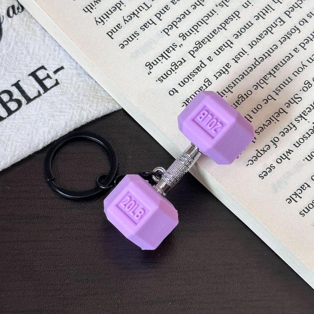 Cross-Border Sports Keychain: Creative Metal Dumbbell Pendant
