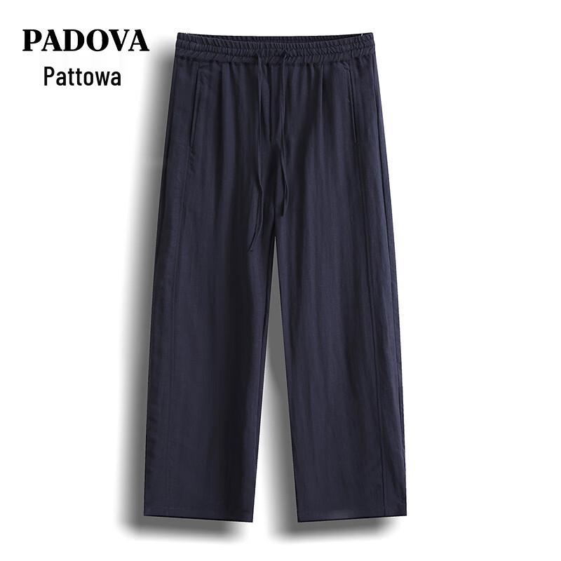 Patova Men s Tencel Linen Blend Curved Casual Pants 2XL