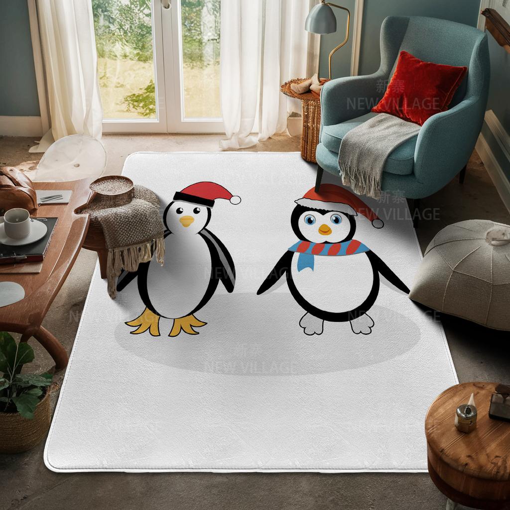 House Entrance Carpet Home Door Mat Living Room Bath Foot Bathroom Non-slip Water Absorption Rugs Bath Merry Christmas Winter