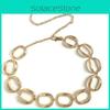 Fashion Chain Waist For Women With Metal Geometric Pattern And Style Classic