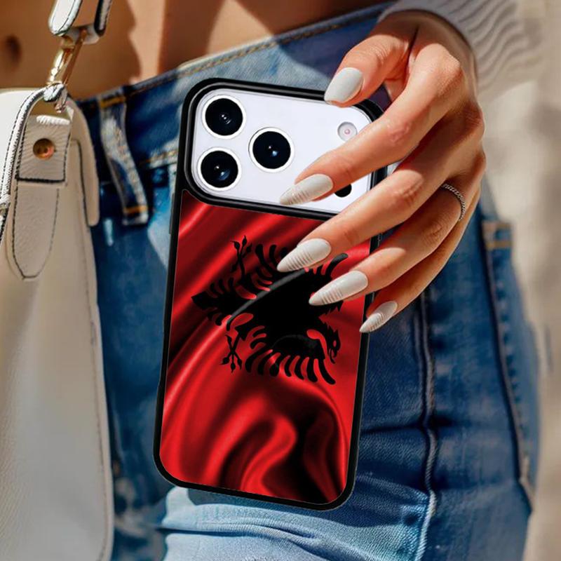 Albania Albanians Flag Phone Case For iPhone 17 Air 14 15 13 12 Max Cover For Apple 14 15 16 16e 11 Pro Max Plus Coque